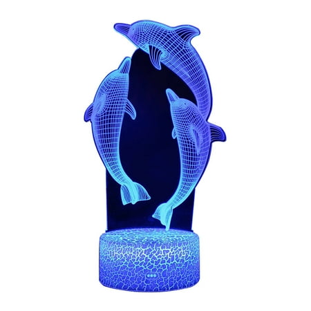 

3 D Gift Lamp Living Room Night Light Dolphin Night Light Moon Lamp Battery Night Light for Dolphin Light