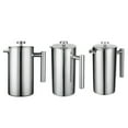thumbnail image 4 of French Press 304 Stainless Steel Thermal Coffee Maker Tea Maker 800Ml 3 Filters -Scald Handle Rust-Proof Coffee Press, 4 of 7