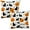 Black Brown Orange, variant on Halloween Pillow Covers 18x18 Set of 2 Autumn Decorative Seamless Black Cat Pumpkin Face Skull Crow Throw Pillow Cases Cushion Covers Farmhouse,Thanksgiving,Home Décor