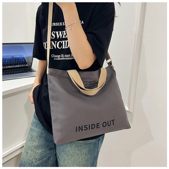 RXIRUCGD Vintage Style Canvas Messenger Bag - Large Capacity Crossbody Shoulder Bag for Office Commute and Campus Life - Retro Handbag with Spacious Storage