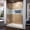 Brushed Nickel with Biscuit Base, variant on DreamLine Flex 32 in. D x 60 in. W x 74 3/4 in. H Semi-Frameless Pivot Shower Door in Chrome with Left Drain Black Base Kit