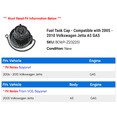 thumbnail image 2 of Fuel Tank Cap - Compatible with 2005 - 2010 Volkswagen Jetta A5 GAS 2006 2007 2008 2009, 2 of 2