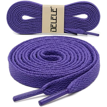 

Rush 2 pairs of flat shoe laces suitable for skateboard shoes and sports shoes 23.62 Inch （purple） S2795