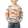 thumbnail image 4 of LONKITO Boys Long Sleeve Shirts Cotton Graphic Tees Crewneck Pullover Sweatshirts Toddler Clothes Size 3-4 Years, 4 of 7