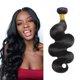 thumbnail image 1 of Selina pelo brasileño onda del cuerpo 2 paquetes con cierre paquetes de cabello humano virgen sin procesar con cierre de encaje 4x4 parte libre negro natural (10""12"" con cierre de 8""), 1 of 5