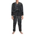 thumbnail image 3 of Gaeub Fantasy Medieval Weaponry Mens Pajamas Set Mens Sleepwear with Long Sleeve Top & Bottoms PJs-Medium, 3 of 7