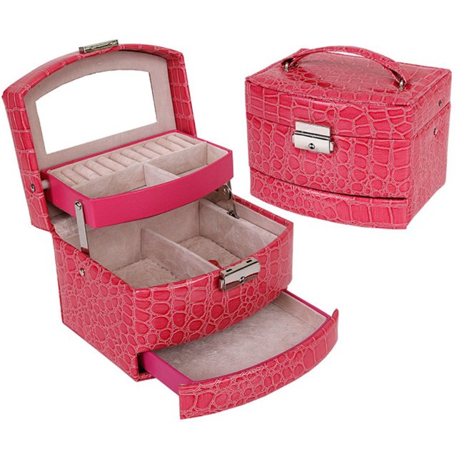 Jewelry Case Fashion Automatic Large Capacity Jewelry Organizer Necklace Case