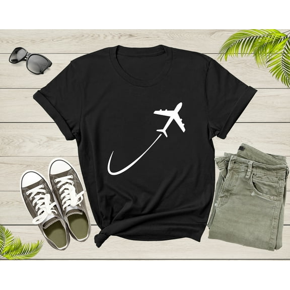 Plane Airplane Lover Pilot Gift For Men Women Kids Boy Girl T-Shirt Plane Lover Gift T Shirt for Teens Youth Graphic Aviator Tshirt