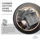 thumbnail image 2 of Juego de toallas de mano Villa Celestia 100% algodón (40 x 70 cm), color gris, x2, 2 of 6