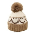 thumbnail image 4 of CYRBOKO Toddler Girls' Beanies, Winter Thermal Soft Cotton Skiing Hats Khaki Size 2-9 T, 4 of 7