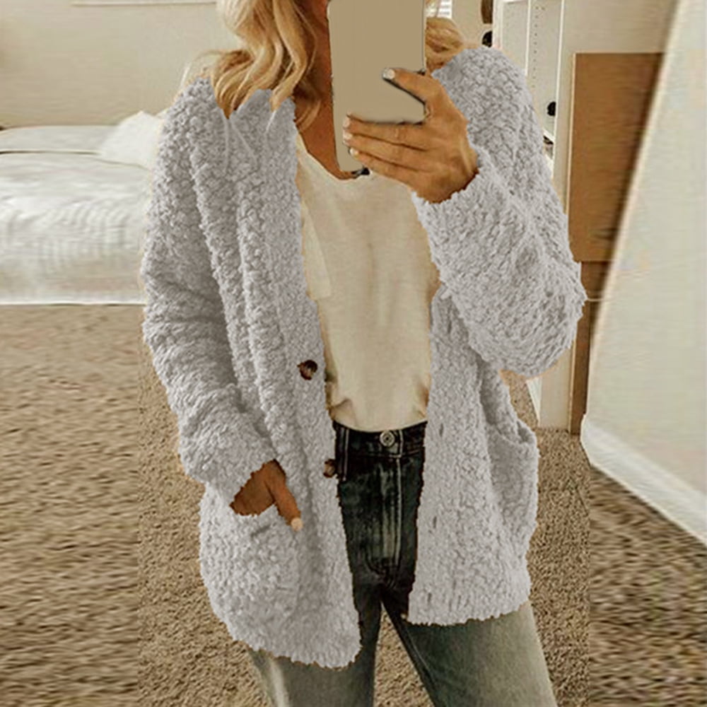 fluffy white cardigan sweater