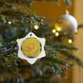 thumbnail image 7 of 3drose, Rose Yellow, 3 inch Snowflake Porcelain Ornament, 7 of 7