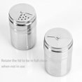 thumbnail image 4 of Stainless Steel Dredge Salt / Sugar / Spice / Pepper Shaker Seasoning Cans with Rotating Cover - 2 PCS, 4 of 6
