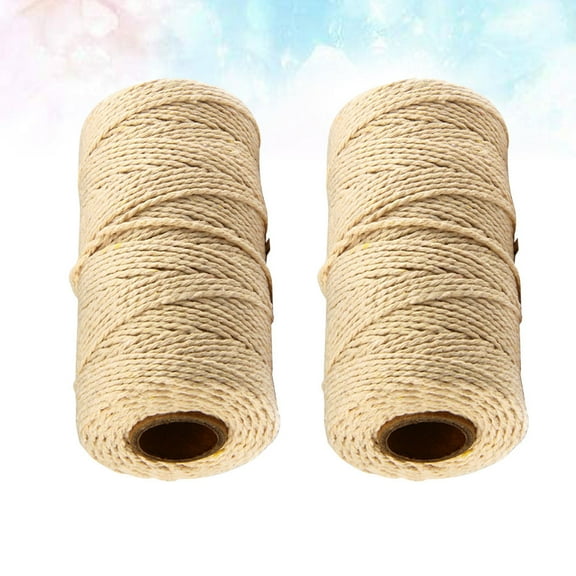 AURARMLET Bundling Twine for Home Decoration, Beige, 2 Pieces, Natural Jute Rope for Crafts and Gardening