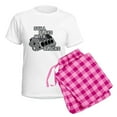 thumbnail image 5 of CafePress - Still Plays With Blocks Women's Light Pajamas - Women's Short Sleeve Print T-Shirt and Pants Light Cotton Pajama Set, 5 of 7