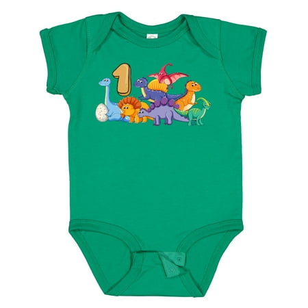 

Inktastic 1st Birthday Dinosaurs Gift Baby Boy or Baby Girl Bodysuit