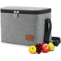 Aosbos Reusable Lunch Bag Insulated Lunch Box for Men Women Leakproof Lunch Tote Cooler for Work Grey