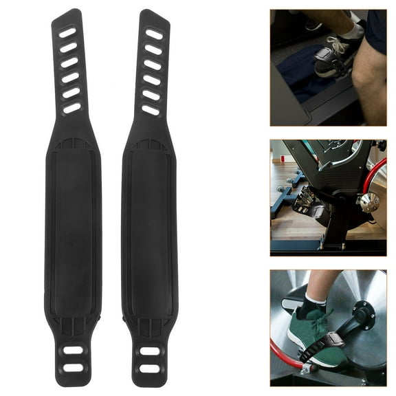 FOMIYES Sports Training Plastic Black Longer Fitness Enhancement Pedal Strap 1 Pair sports bike pedal straps