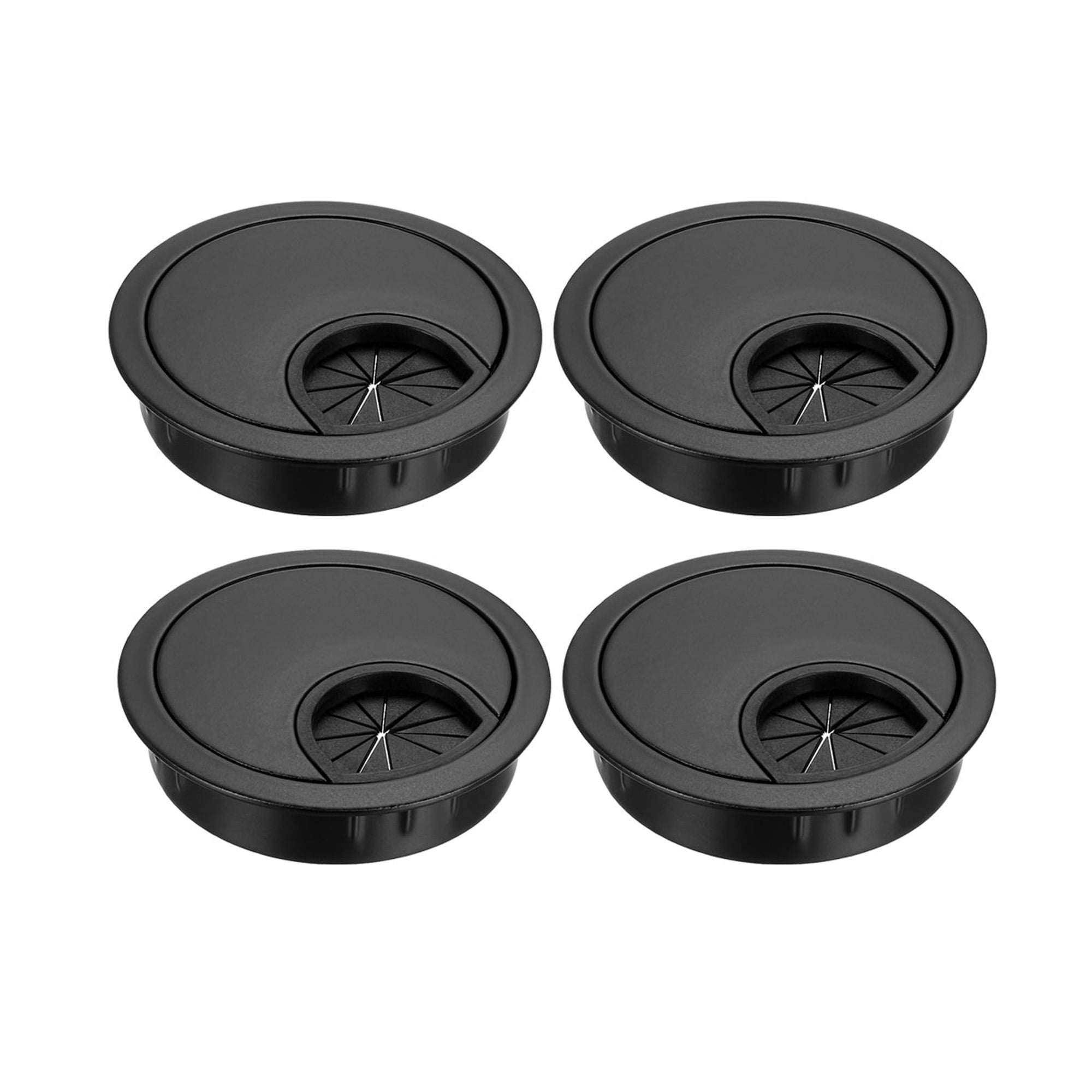3 Pcs Desk Grommet,2 Inch Mounting Cord Hole Cover,Use for Organize The Wires from Computer Desks,PC Peripheral,Office Equipment,Black 