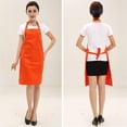 thumbnail image 3 of Abbracc 2 Pieces Apron with Large Pockets Waterproof Oil Clothes Protector 70x78cm Orange, 3 of 9