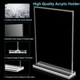 Fabulas Tabletop Acrylic Sign Holder 8.5 x 11, Clear Plastic Paper