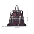 thumbnail image 3 of Mochila De Mujer Baloncesto Yoga Bolso Cordón Plegable Mujeres Mochila Nylon para Viajes (Plaid), 3 of 5
