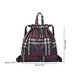 thumbnail image 3 of Mochila De Mujer Baloncesto Yoga Bolso Cordón Plegable Mujeres Mochila Nylon para Viajes (Plaid), 3 of 5