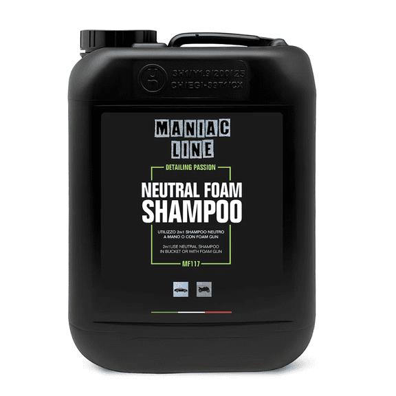 Maniac Line Neutral Foam Shampoo, pH Neutral Car Wash, 5 L