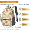 thumbnail image 3 of Pioneer Flower Floral Print Pattern 17" School Backpacks for Teens,Waterproof Oxford Fabric,S-Shape Padded Straps for School,Travel,Hiking,Camping, 3 of 6