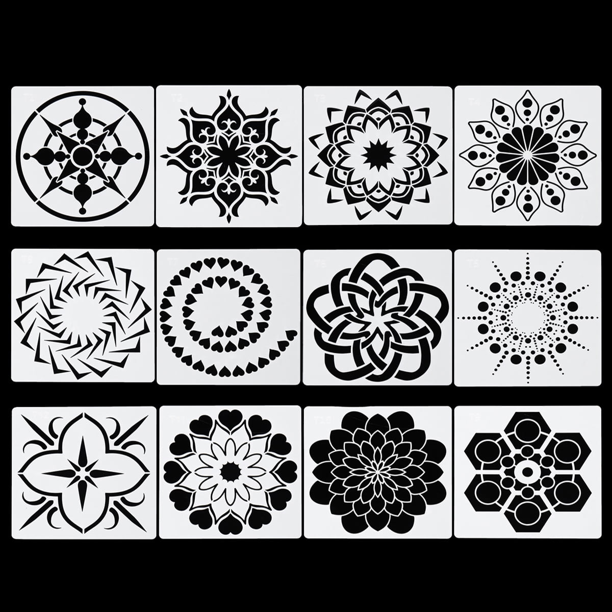 Download 12 Pcs Mandala Stencil Dotting Tools to Painting Rocks ...