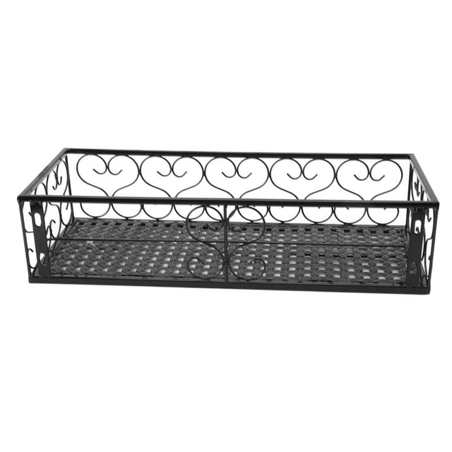 Balcony Flower Rack Hanging Wrought Iron Fence Indoor Windowsill Succulent Shelf