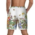 thumbnail image 4 of Gaeub Herbs and Wildflowers Mens Swim Trunks Stretch Beach Shorts Quick Dry for Men Swim Shorts Swimwear with Pockets- Medium, 4 of 9