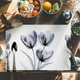 thumbnail image 6 of Modern Abstract Tulip Flower Placemats Set of 12, Slate Gray Table Mats Washable Heat-Resistant Non-Slip Place Mats for Kitchen Dinner Table Indoor Outdoor Decor,13x19 Inch, 6 of 9