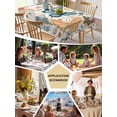 thumbnail image 6 of Butterfly Tablecloth Rectangle Table Cloths 54x108, Waterproof Tablecloth Outdoor Table Cloth, Retro Spring Leaves Country Aesthetic Flower Washable Table Cover for Kitchen Dinning Party, 6 of 8