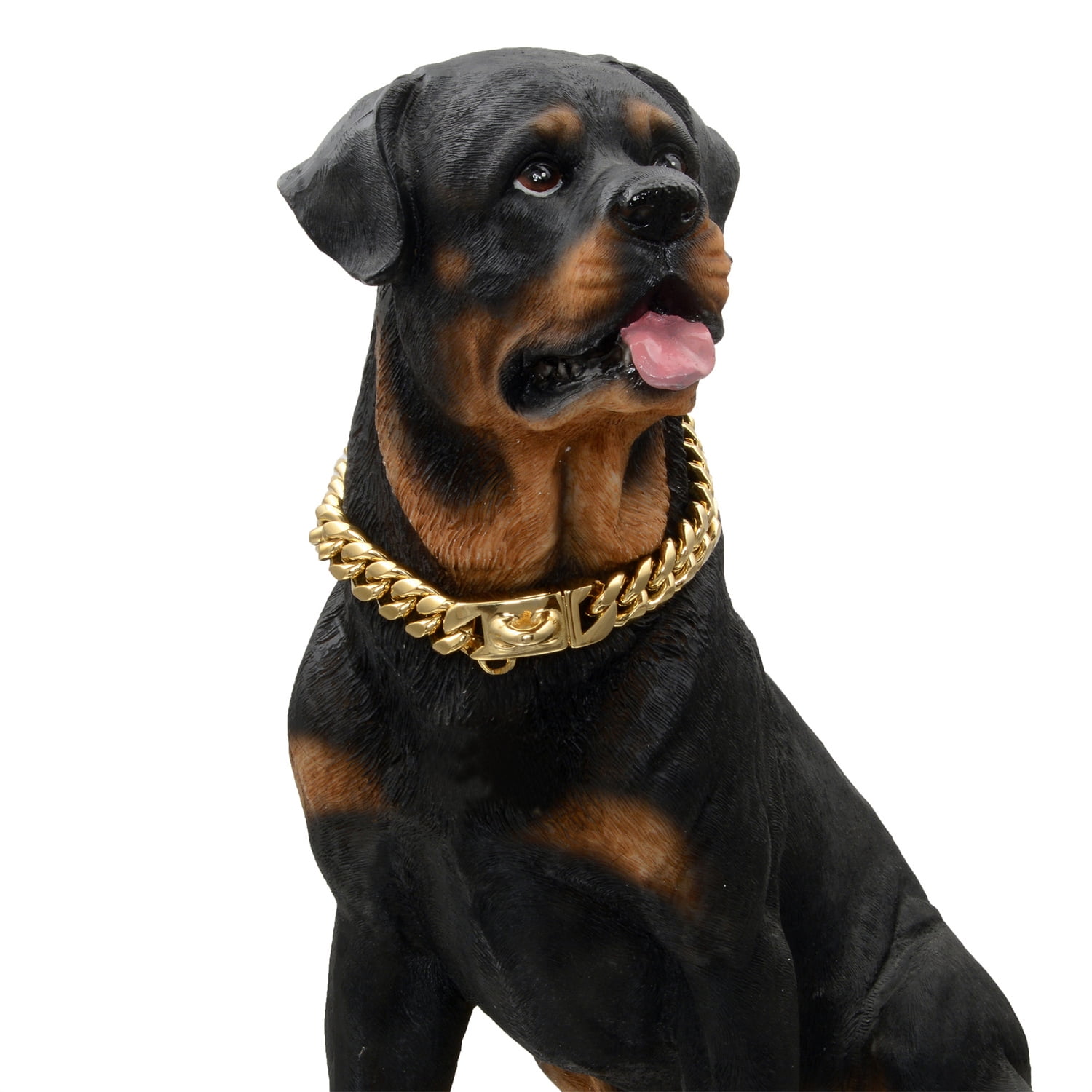 Cuban Link Dog Collar Designer Gold Chain Collar Metal Collar Luxury Dog Necklace