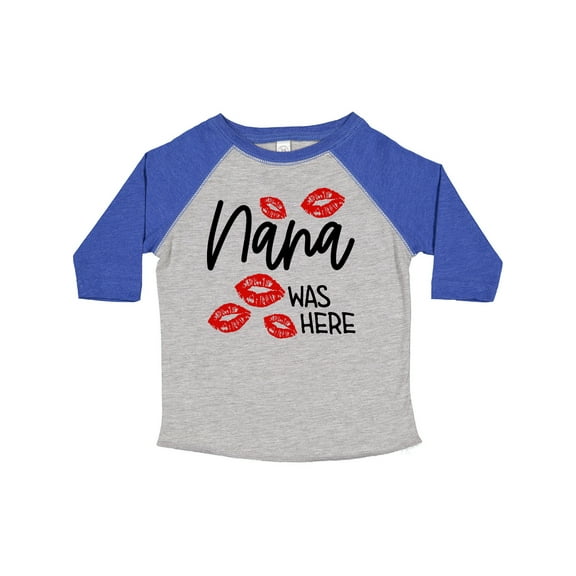 Inktastic Nana Was Here Red Kisses Boys or Girls Toddler T-Shirt