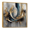 thumbnail image 2 of Designart "Infinity Lines and Abstract Shapes IV" Abstract Framed Wall Art - Transitional Green Abstract Shapes Entryway Framed Wall Art Print, 2 of 6