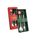 thumbnail image 5 of Nilvkv Christmas Spoon Christmas Dessert Spoon Fork Stainless Steel Tableware Set Cute Doll with Hand Gift, Christmas Decorations, CHRlSTMAS-GlFTs, 5 of 6