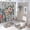 style-1192, variant on Vintage Elegant Rustic Floral Botanical French 4 Piece Decor Shower Curtains Sets Non-Slip Rugs And Toilet Mat Lid Rug Accessories French Country Chic Flowers