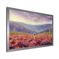 thumbnail image 2 of Designart 'Girl In Yellow Dress & Hat Walking Through Fields' Traditional Framed Art Print, 2 of 4