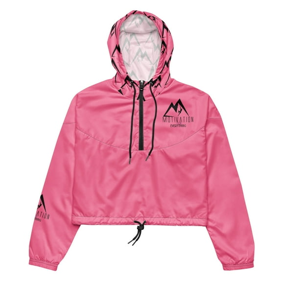 Motivation Over Everything Womenâ€™s cropped windbreaker