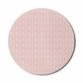 thumbnail image 1 of Flowers Mouse Pad for Computers, Damasked Pattern Design Plants Vintage Retro Illustration Print, Round Non-Slip Thick Rubber Modern Gaming Mousepad, 8" Round, Pale Pink and White, by Ambesonne, 1 of 2