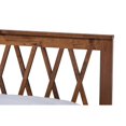 thumbnail image 4 of Baxton Studio Malene Mid-Century Modern Walnut Finished Wood Queen Size Platform Bed, 4 of 7