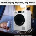 thumbnail image 6 of Techomey 4.4 Cu ft Ventless Heat Pump Front Load Clothes Dryer Electric with Wrinkle Care 10KG Load 120V, 6 of 6