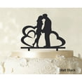 thumbnail image 1 of Wedding Couple Cake Topper With Heart Personalized Cake Topper Color Option Available 6-7 Inches Wide, 1 of 1