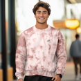 thumbnail image 3 of Dalix UFO Embroidered Washed Crewneck Sweatshirt Long Sleeve Fleece Cotton Mens in Tie Dye Copper L Large, 3 of 5