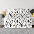 thumbnail image 1 of Fotbe whiter cute penguin Manta de Franela con Estampado, Manta Ultrasuave para Cama, Sofá, Auto, Hipoalergénica y Antibolitas-50"x40", 1 of 6