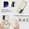thumbnail image 3 of Allytechgroup Detachable Cards Holder Case for Samsung Galaxy S25, RFID Blocking 2 In 1 Wallet PU Leather Case with Stand Compatible with Magsafe Shockproof Cover for Samsung Galaxy S25, White, 3 of 5
