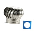 thumbnail image 4 of Ventilador de techo sin motor, ventilación de techo giratoria, reemplazo de turbinas eólicas de acero inoxidable, tapa de , ventilación de aire, 4 of 8