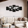 thumbnail image 2 of Elephant Stock Black And White Map Wall Art - Horizontal Multi Panel Canvas - Living Room Wall Decor - Map Multi Panel - Black And White Decor - 80" x 36", 2 of 8